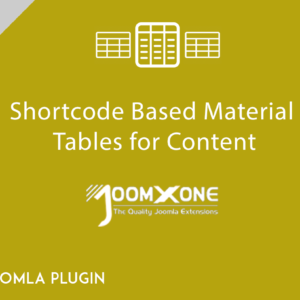 Shortcode Based Material Tables